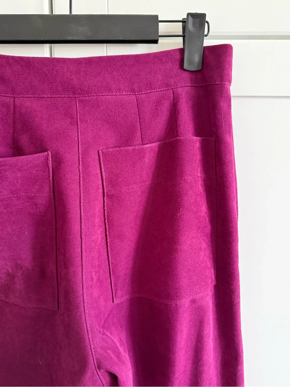 Women’s Boot Cut High-Rise Pants in Berry - Picture 11 of 15